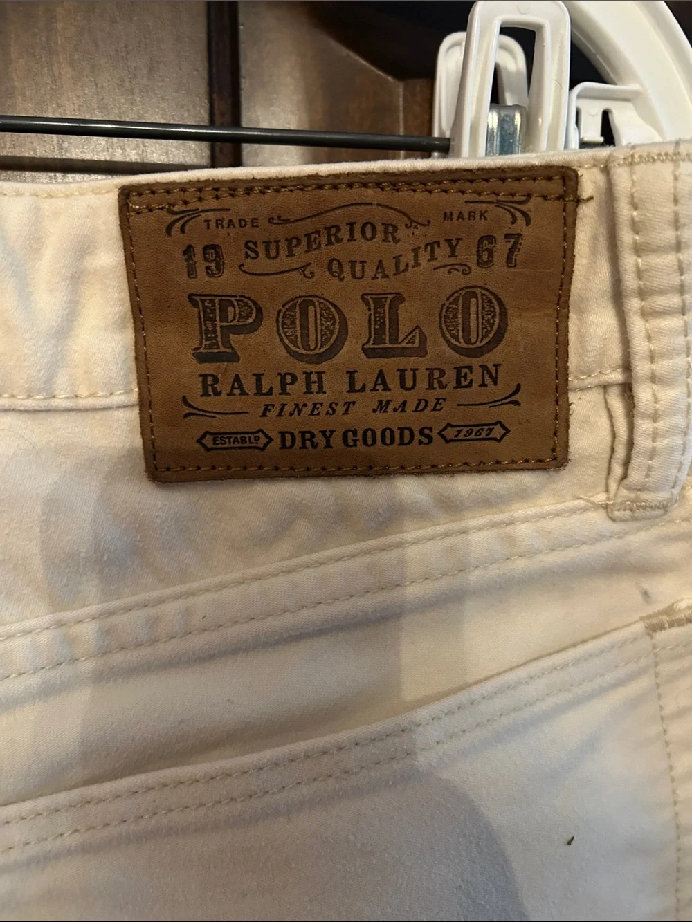 Polo Ralph Lauren Dry Goods Varick Slim Straight 32x30 Ecru Canvas 100% Cotton